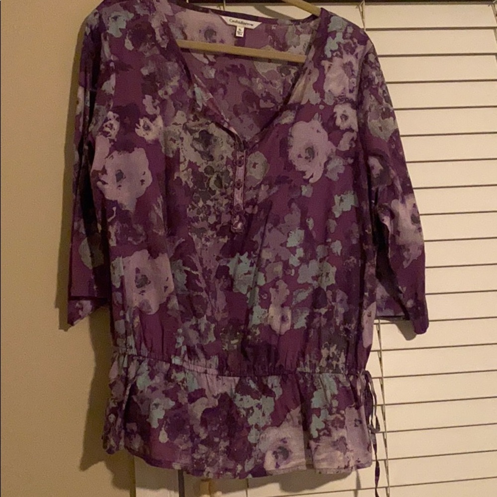 Croft and Barrow 3/4 sleeve blouse with cami